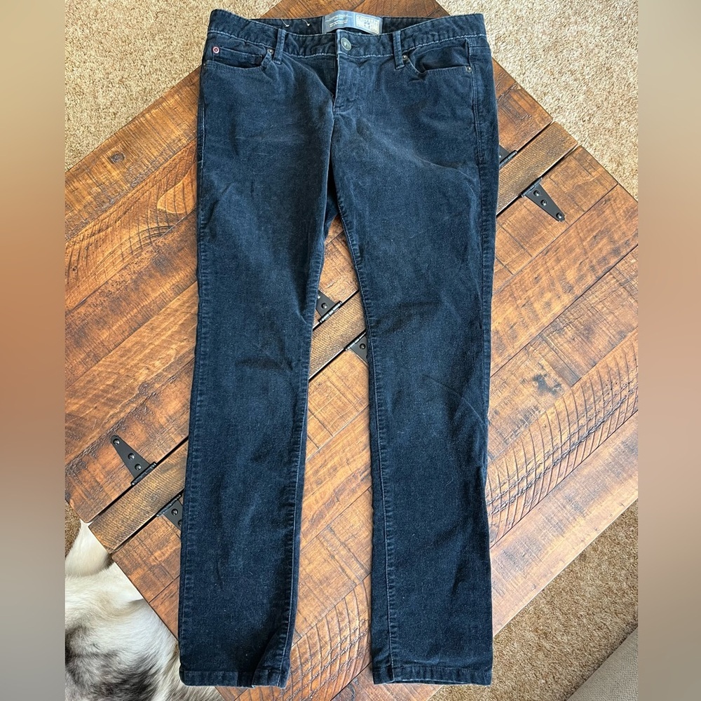 Converse Women's Black Straight Leg Corduroy Jeans - Picture 1 of 4
